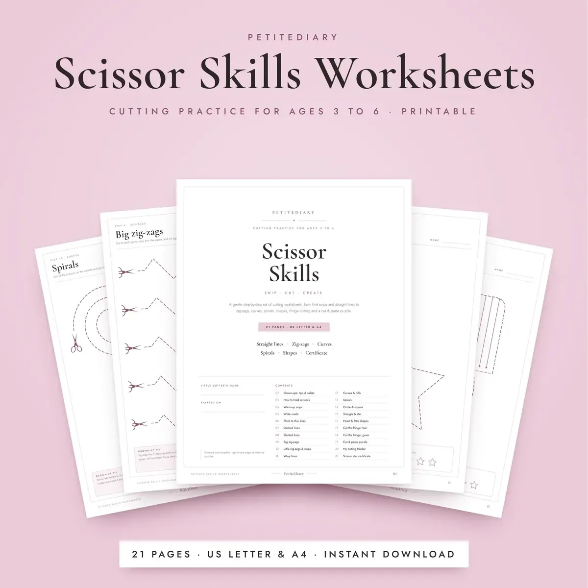 Scissor Skills Worksheets