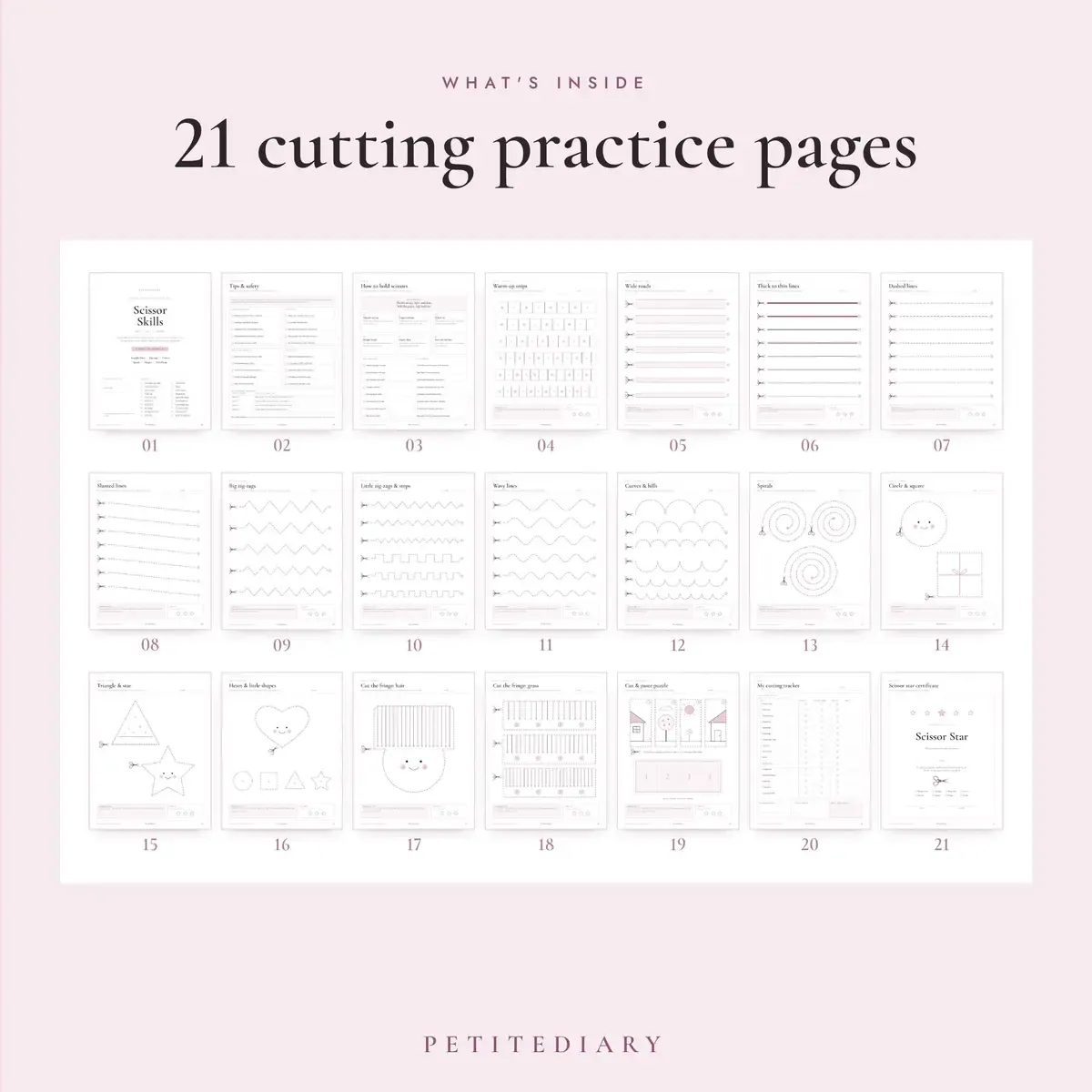 Scissor Skills Worksheets, image 2