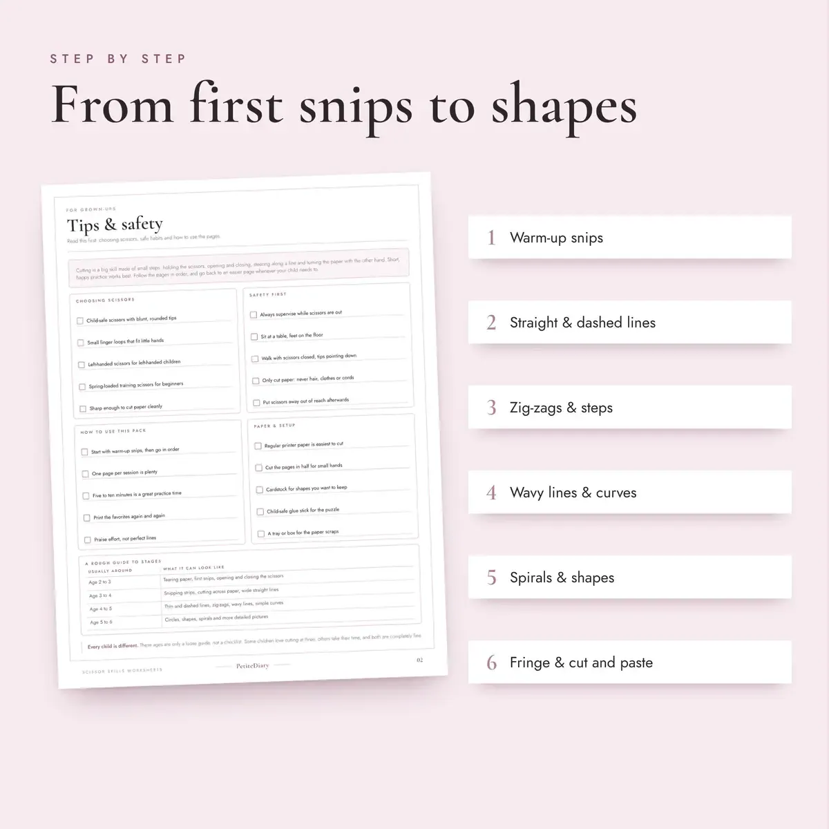Scissor Skills Worksheets, image 3