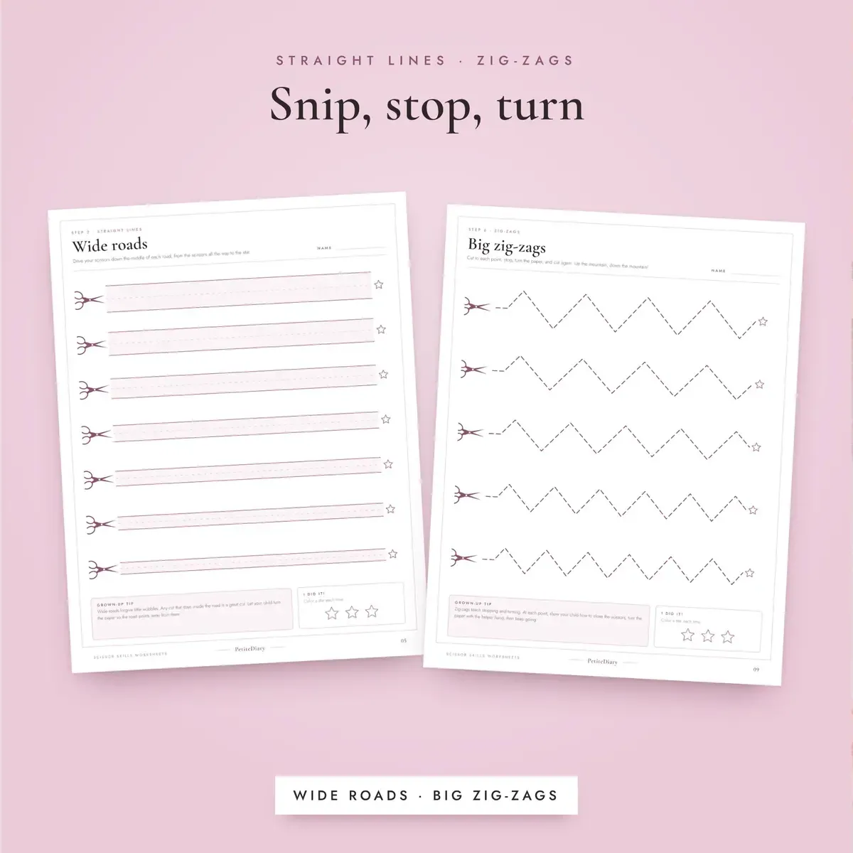 Scissor Skills Worksheets, image 4