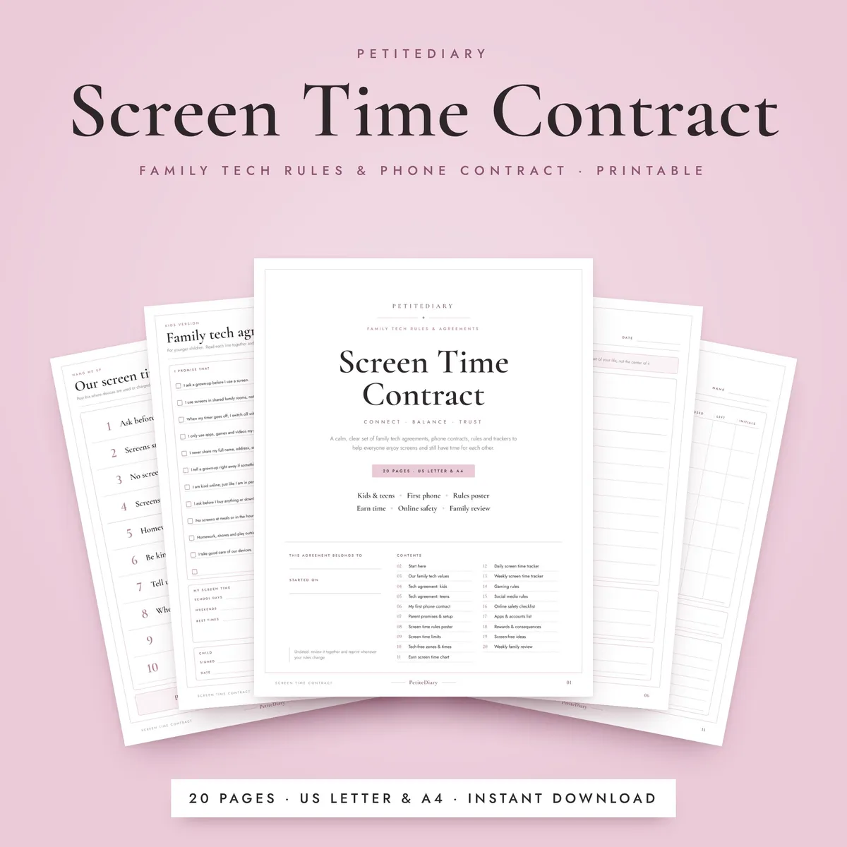 Screen Time Contract