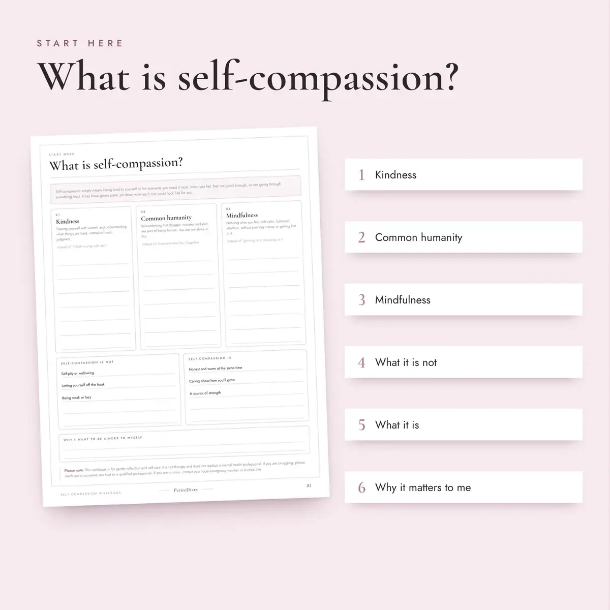Self Compassion Workbook, image 3