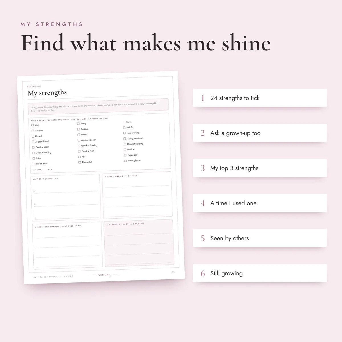 Self Esteem Workbook for Kids, image 3