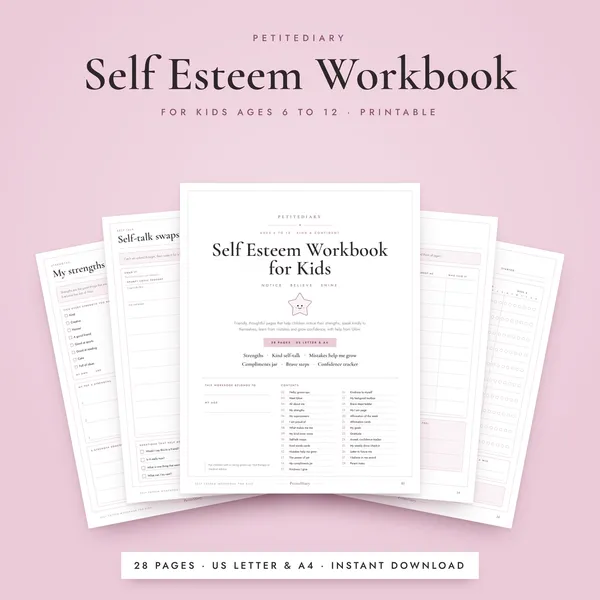 Self Esteem Workbook for Kids