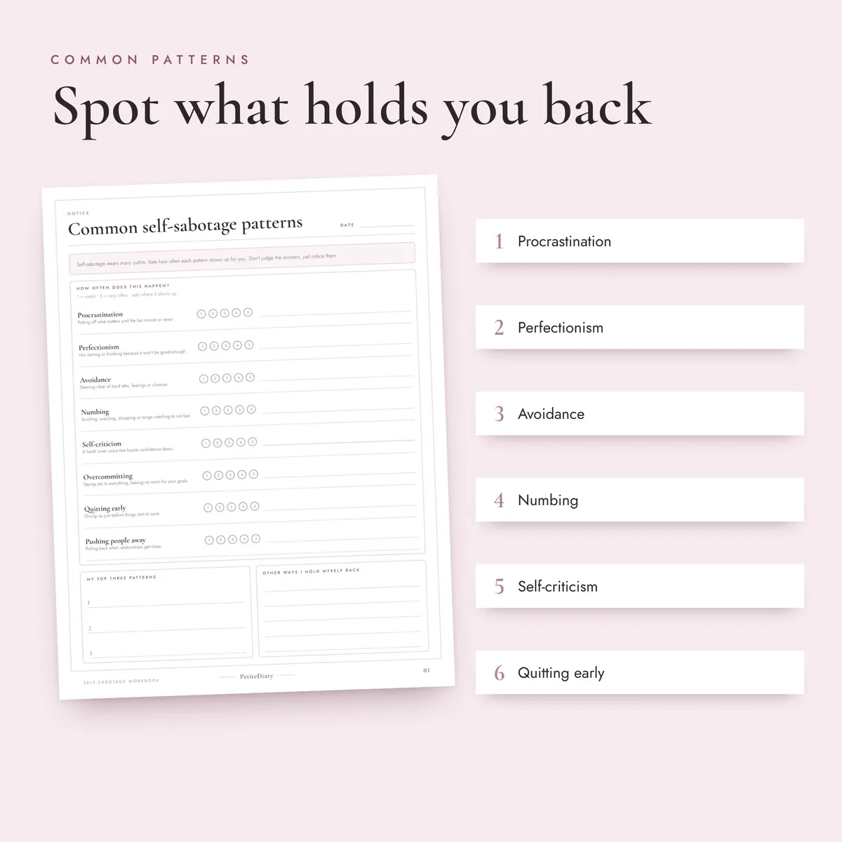 Self Sabotage Workbook, image 3