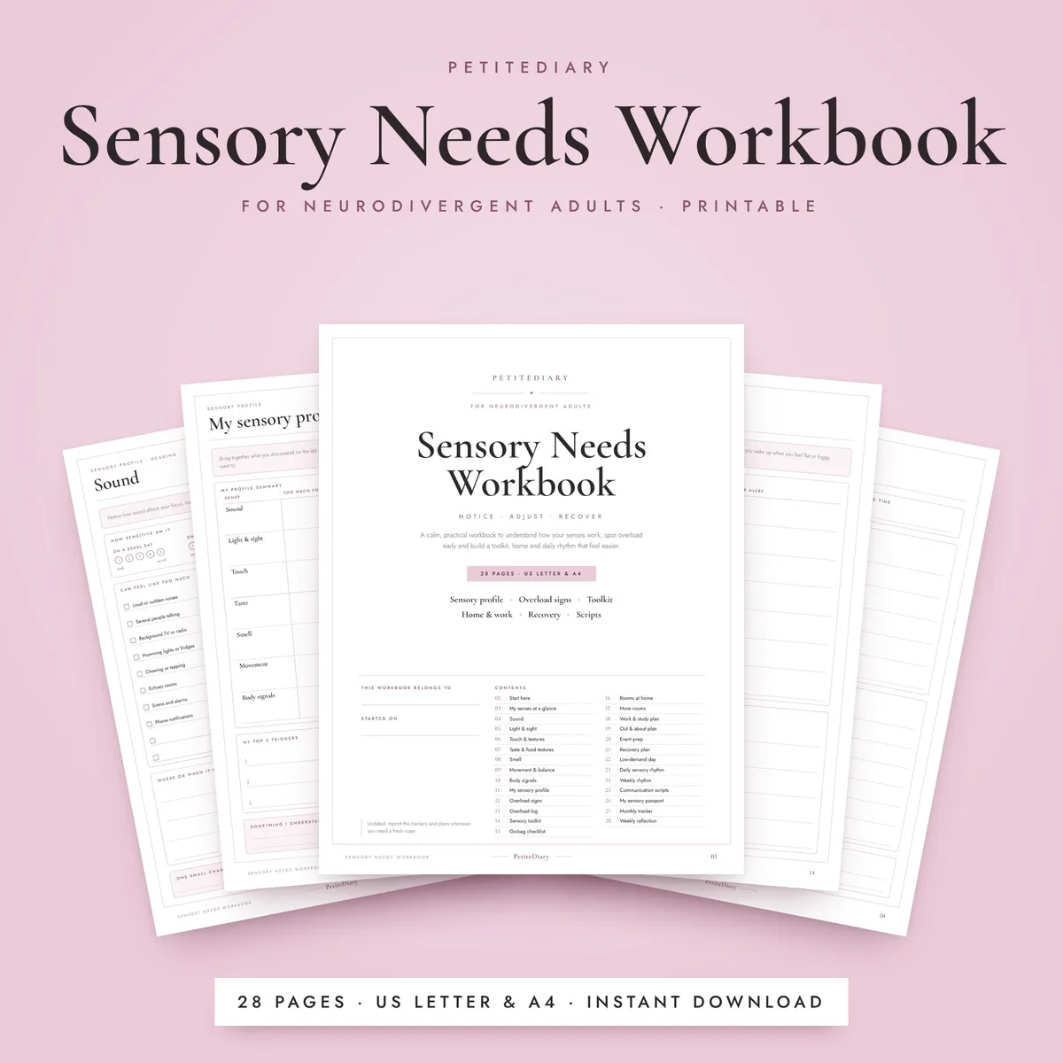 Sensory Processing Workbook for Neurodivergent Adults