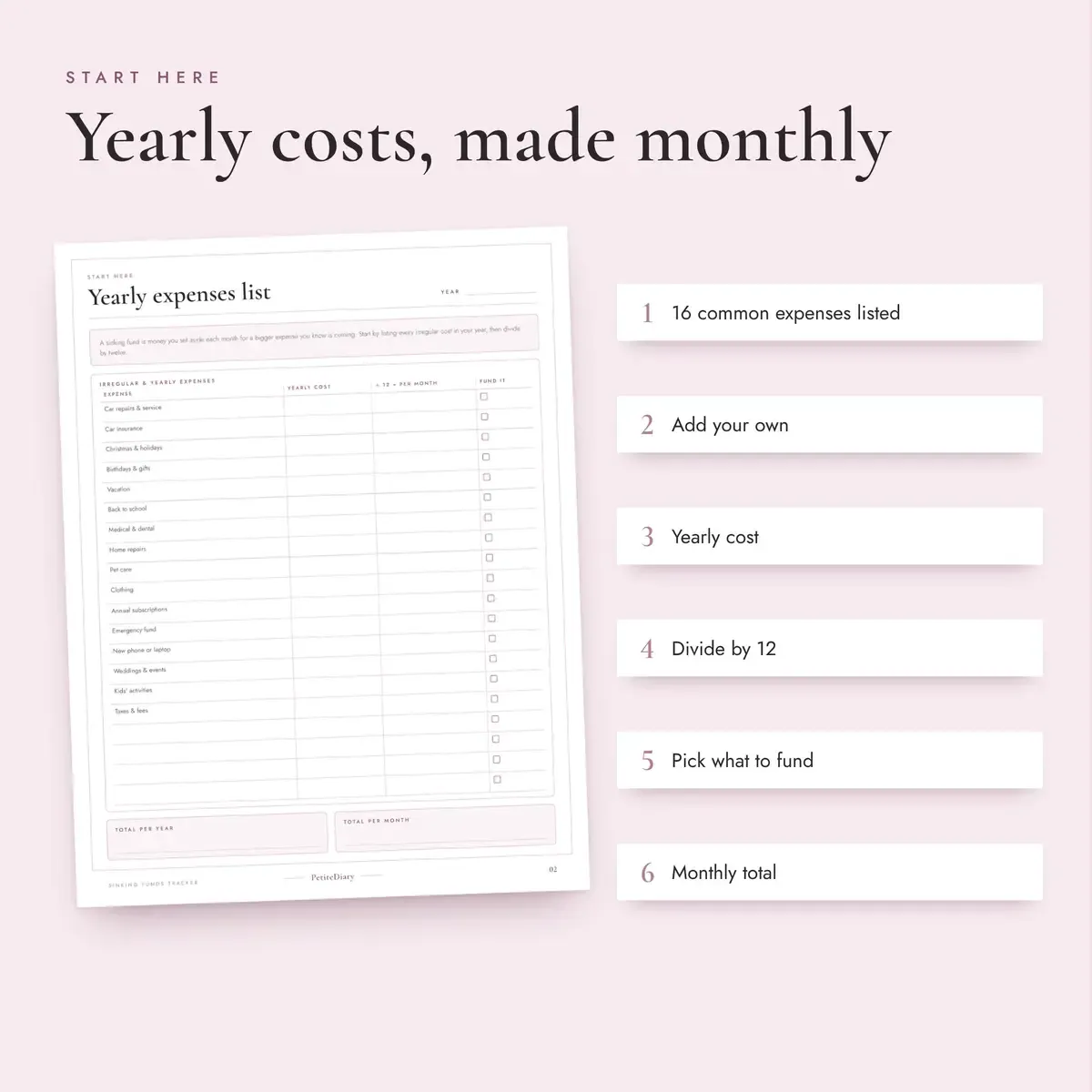 Sinking Funds Tracker, image 3