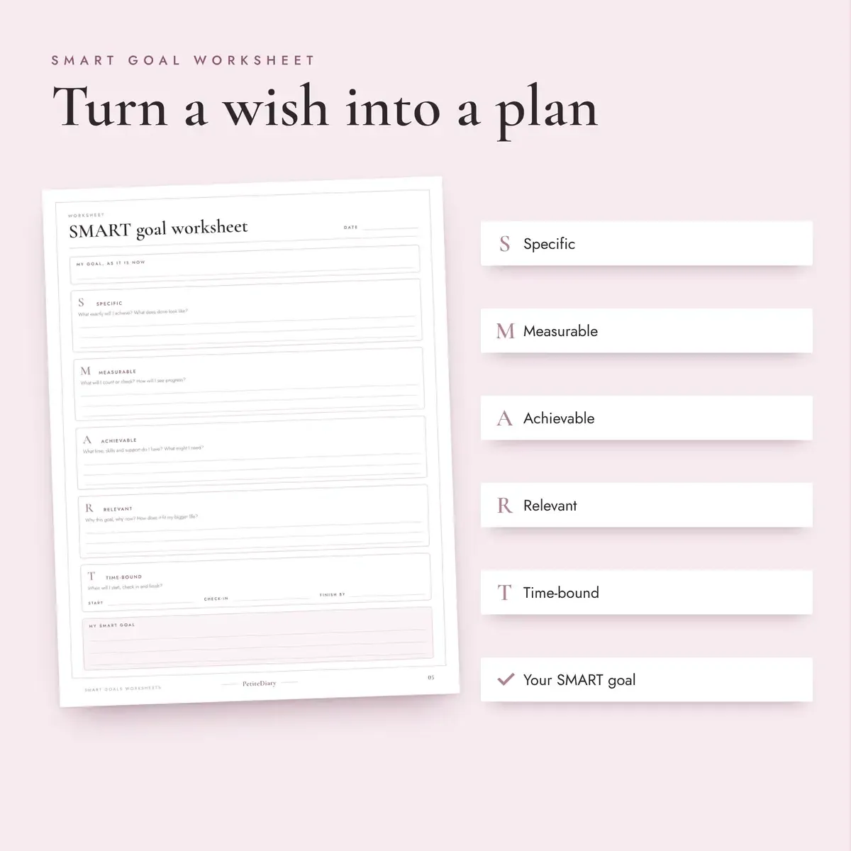 SMART Goals Worksheet, image 3