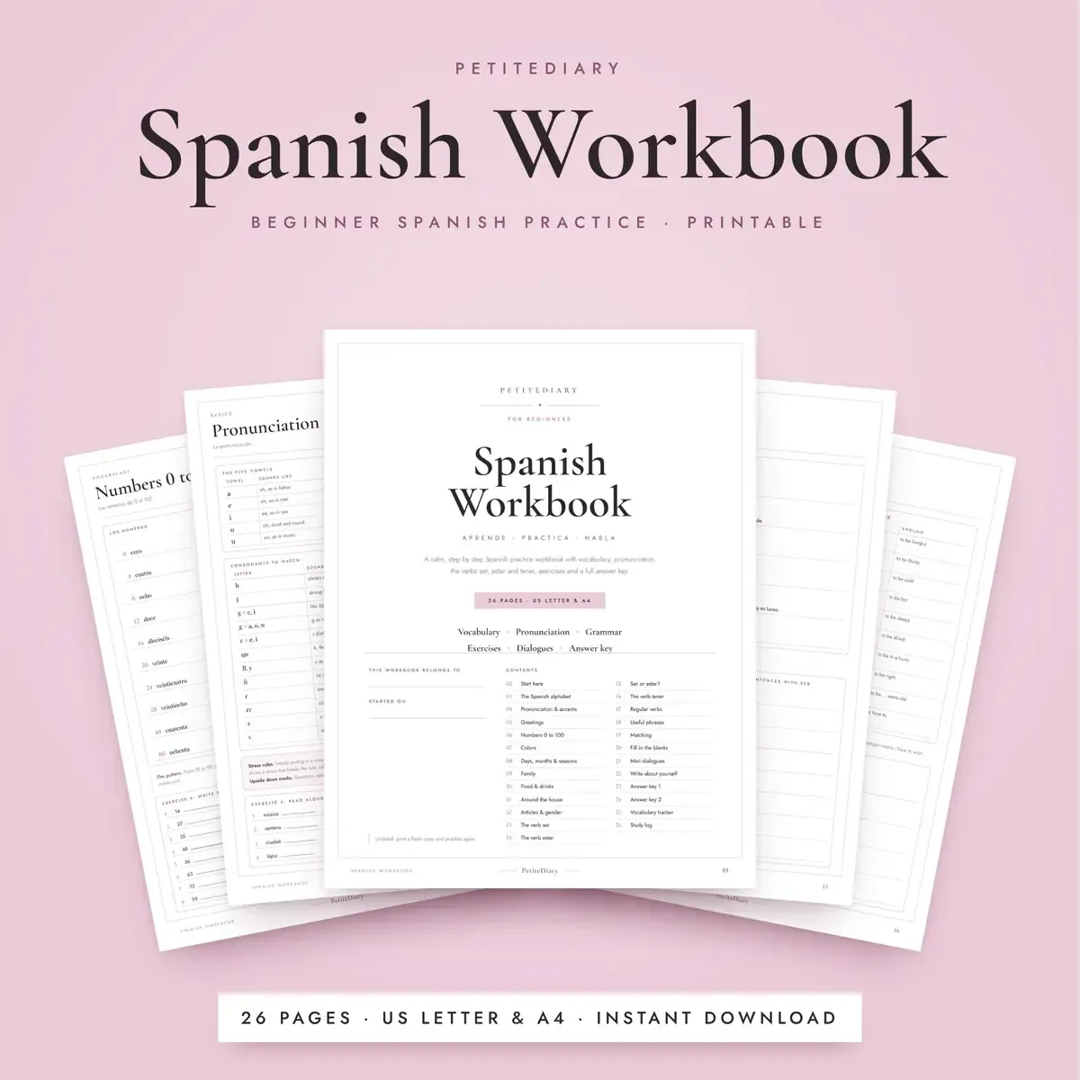 Spanish Workbook for Beginners