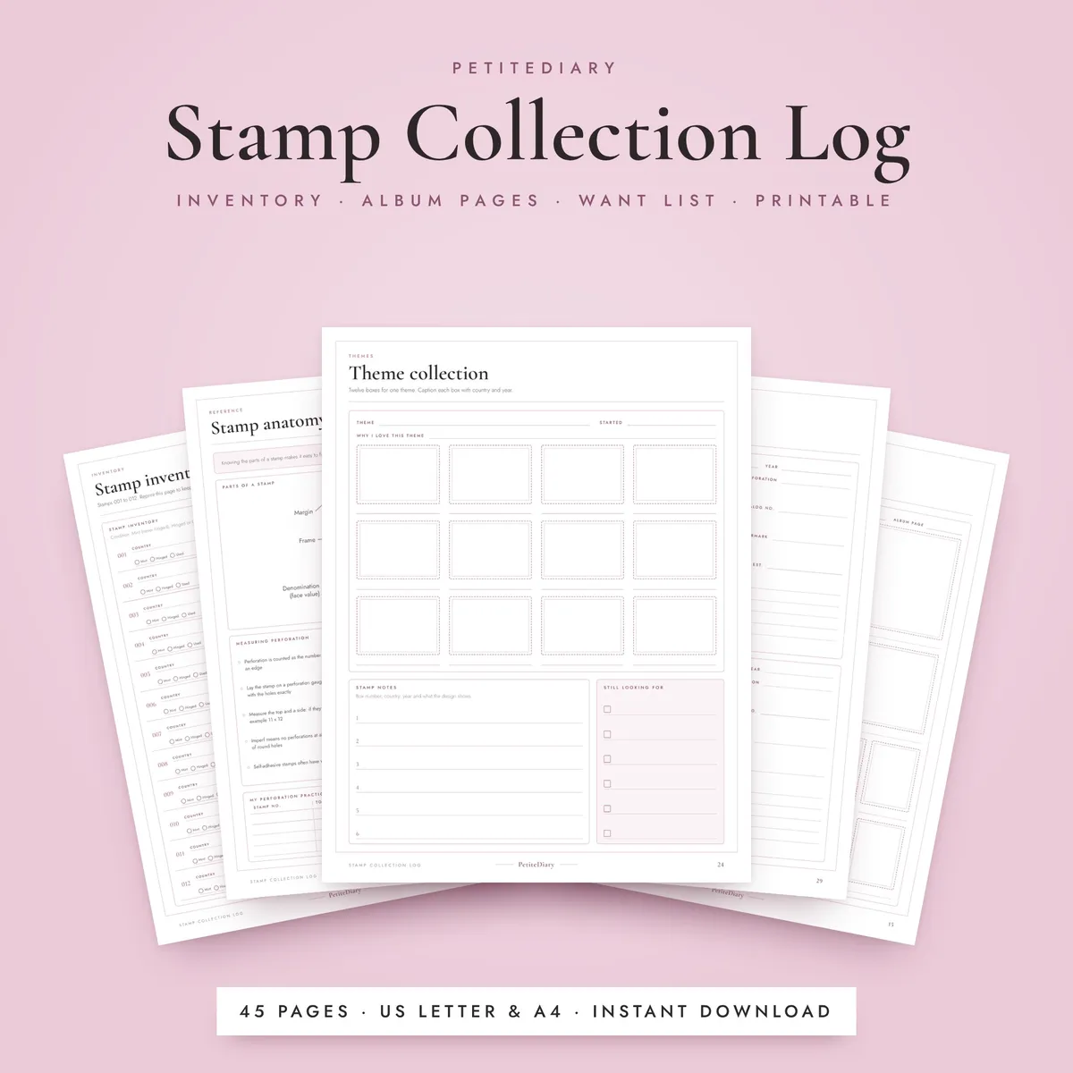 Stamp Collection Log