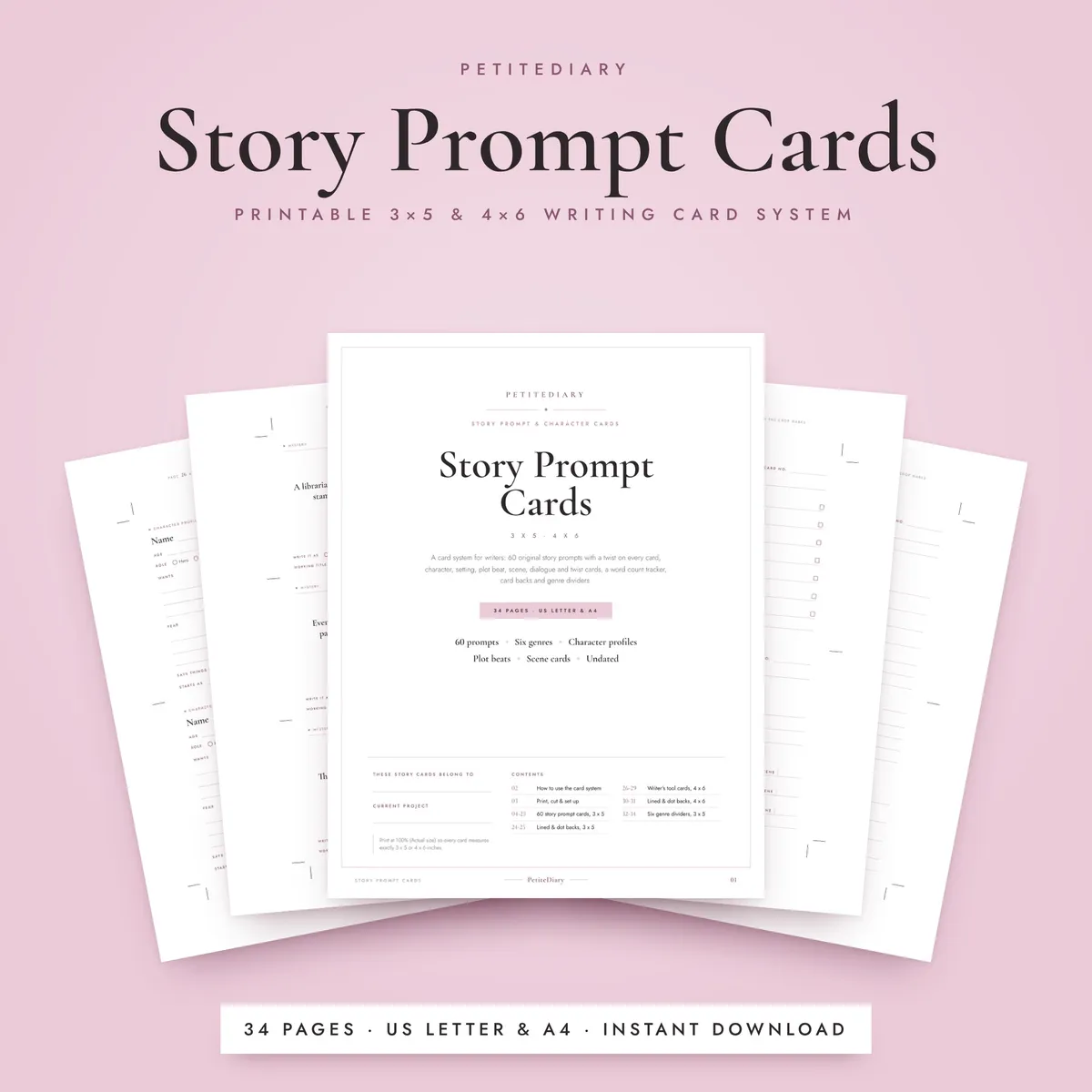 Story Prompt & Character Cards for Writers