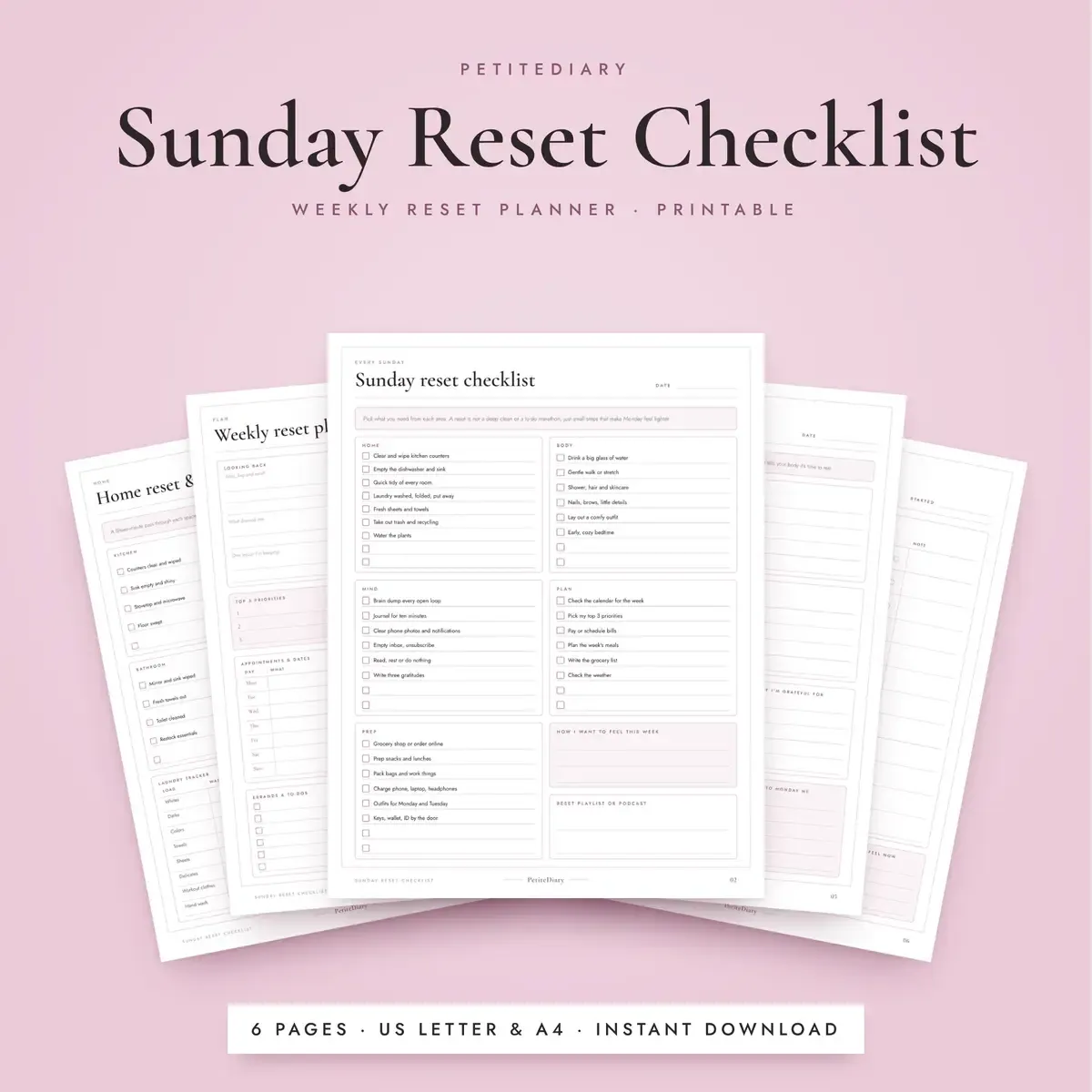 Sunday Reset Checklist