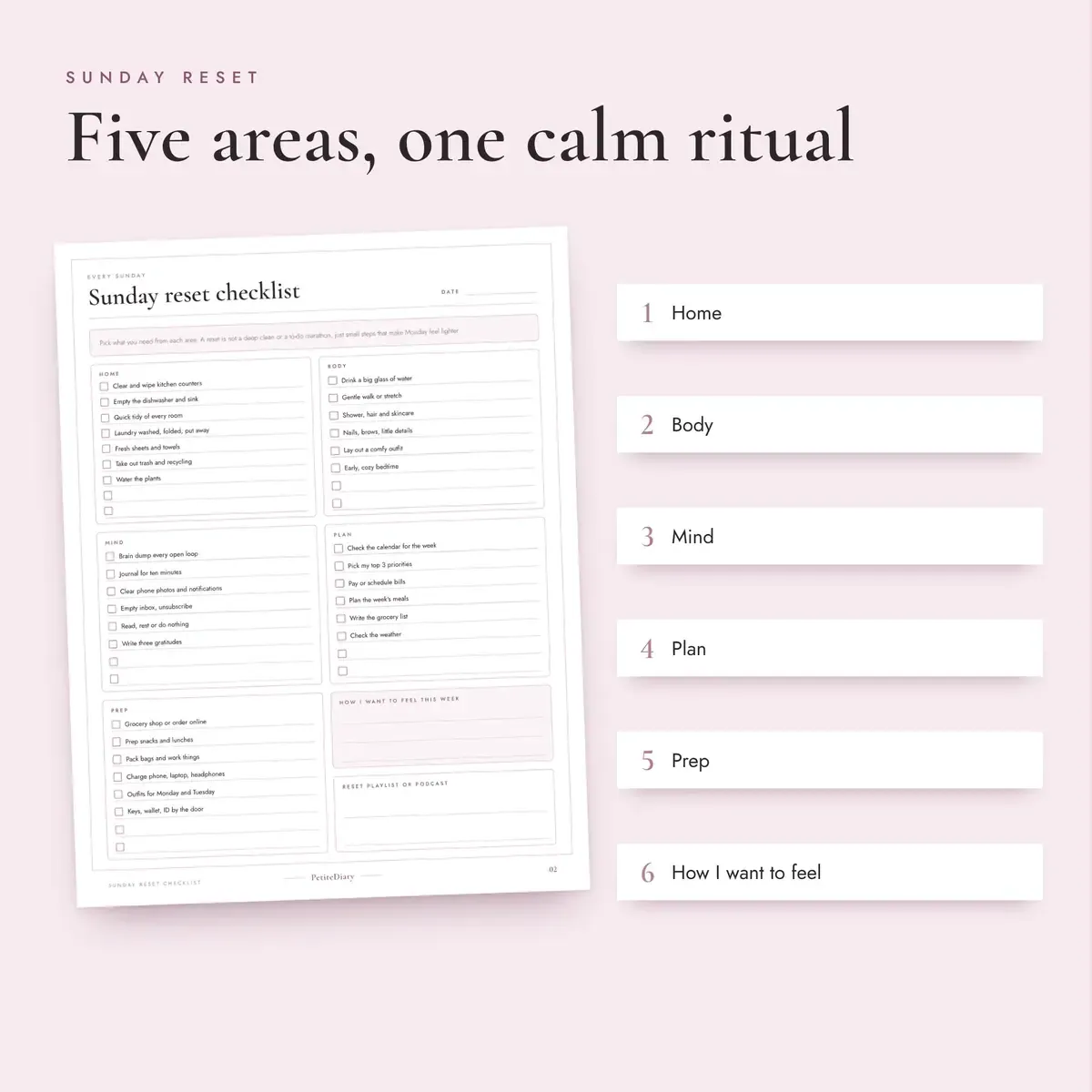 Sunday Reset Checklist, image 3