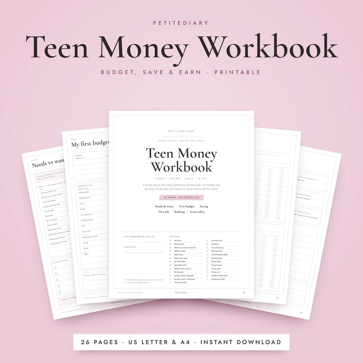 Teen Budget Worksheets