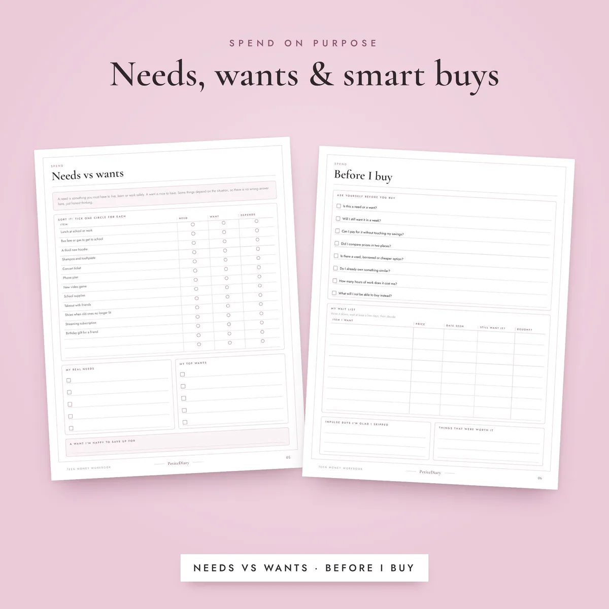 Teen Budget Worksheets, image 4