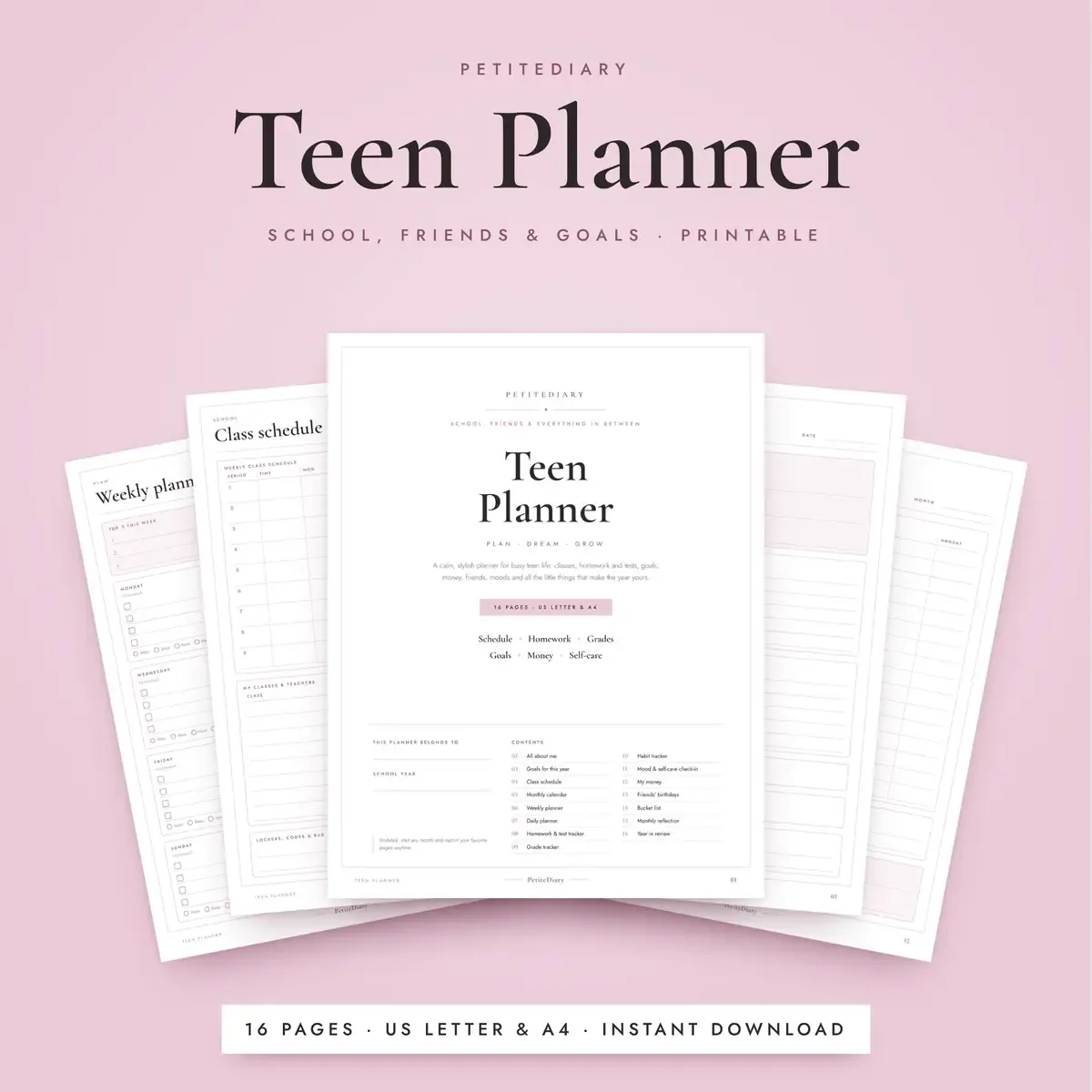 Teen Planner for High School Students