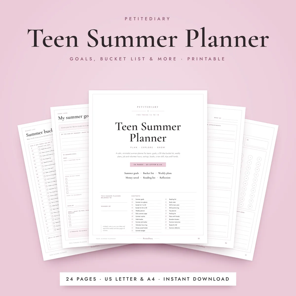 Teen Summer Planner