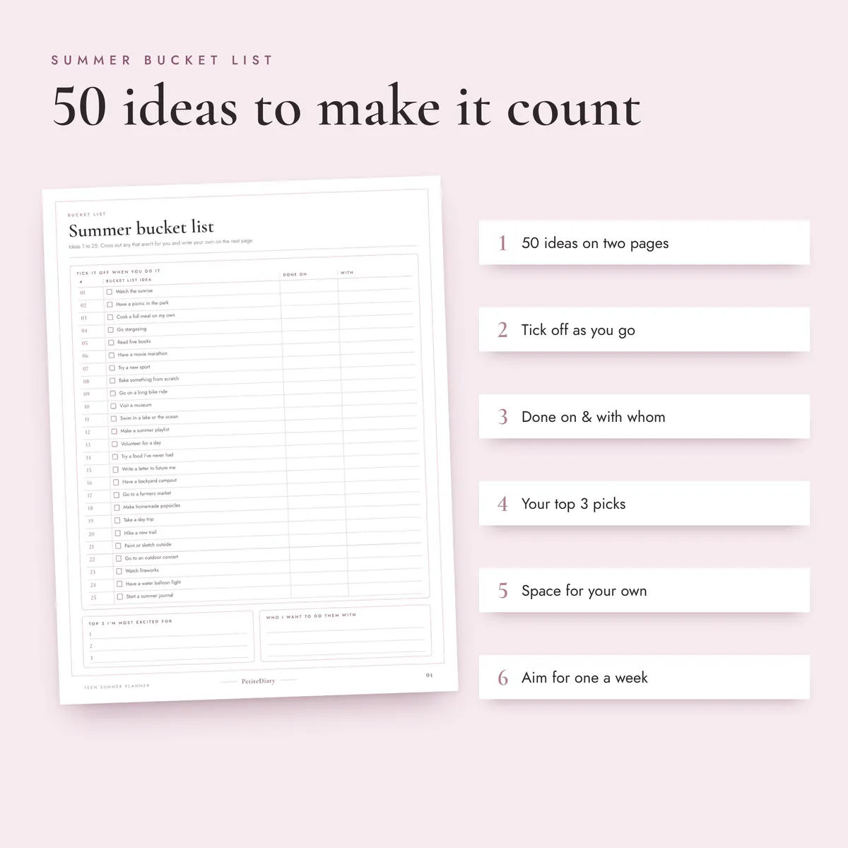 Teen Summer Planner, image 3