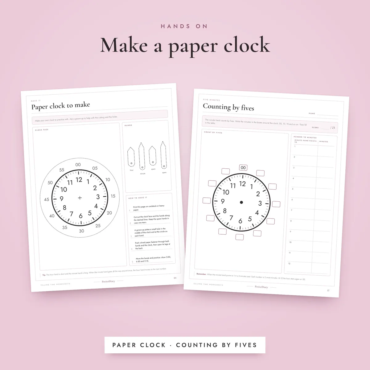 Telling Time Worksheets & Clock Cards, image 4