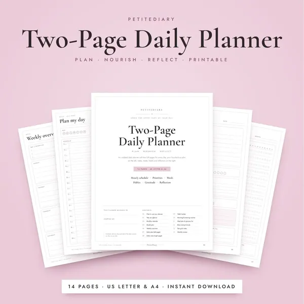 Two Page Daily Planner