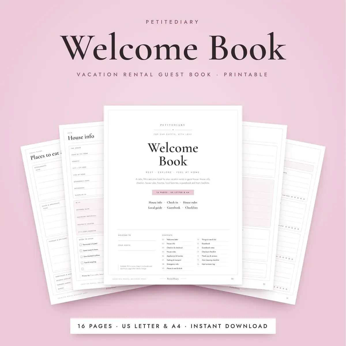 Vacation Rental Welcome Book