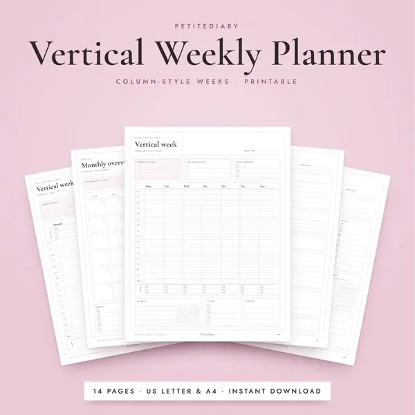 Vertical Weekly Planner