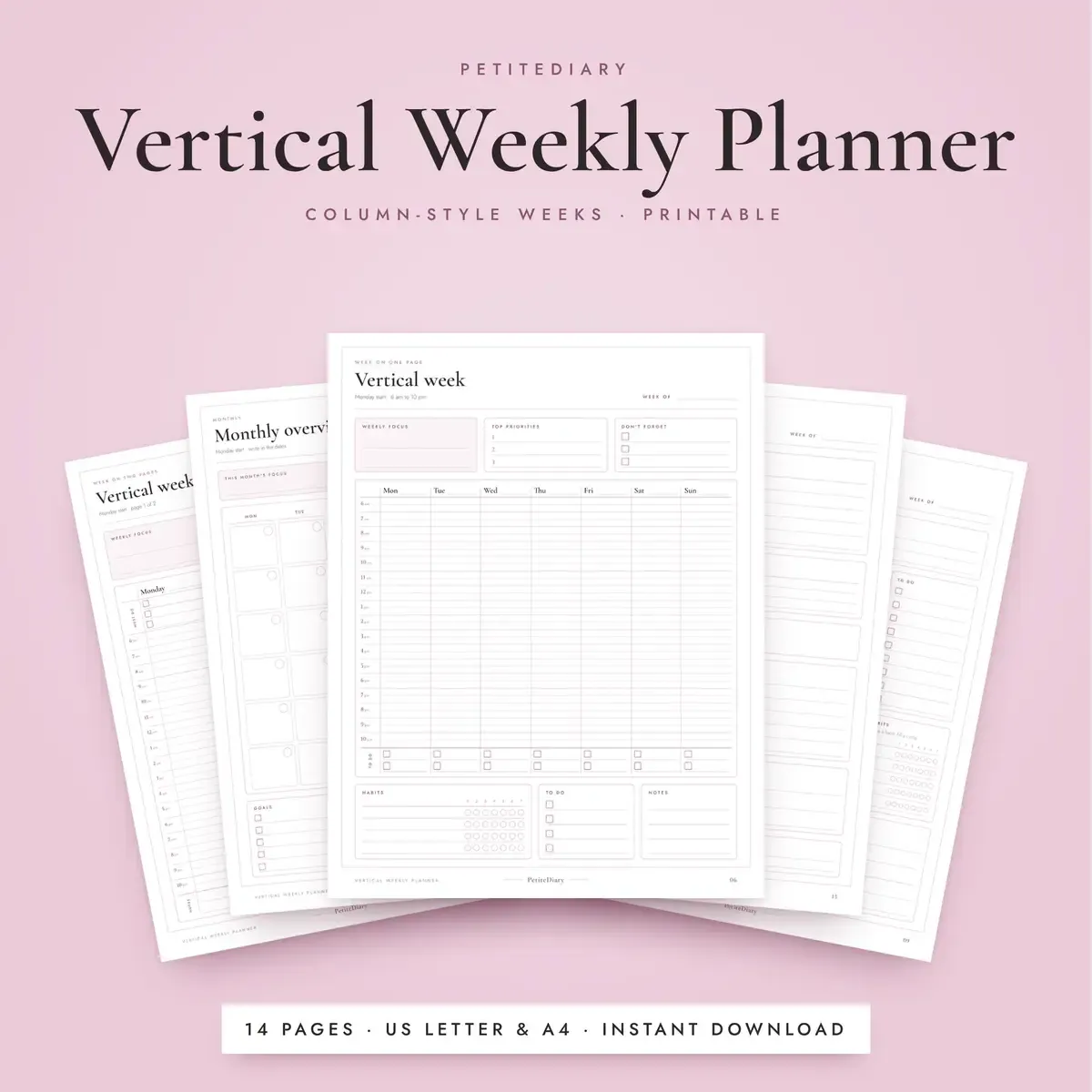 Vertical Weekly Planner