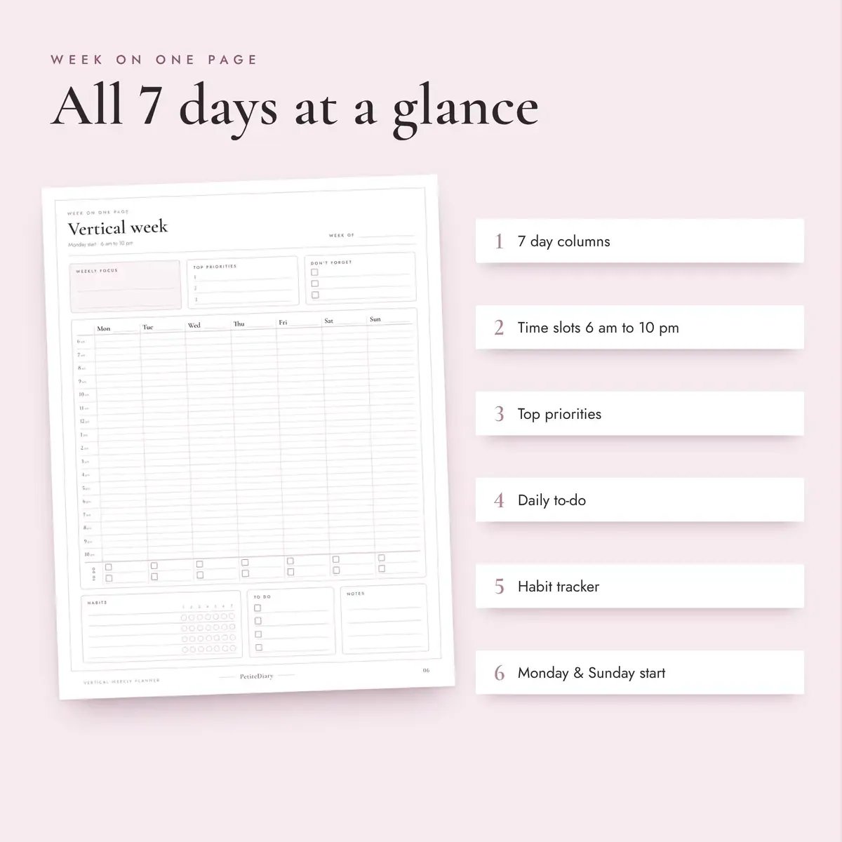 Vertical Weekly Planner, image 3