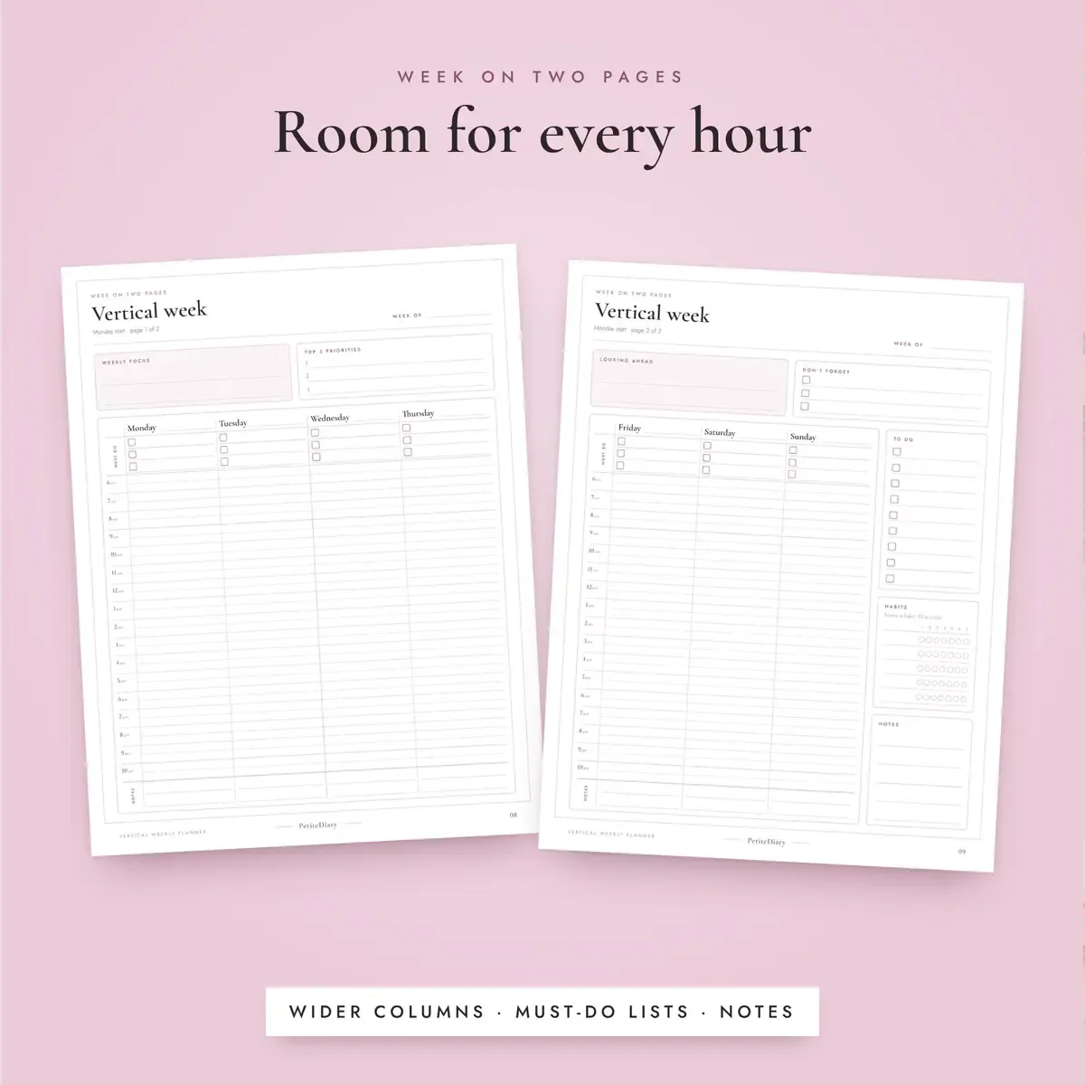 Vertical Weekly Planner, image 4