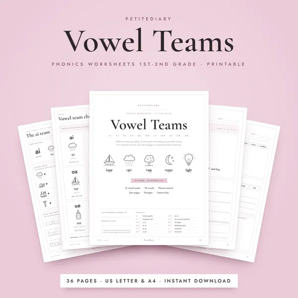 Vowel Teams Worksheets