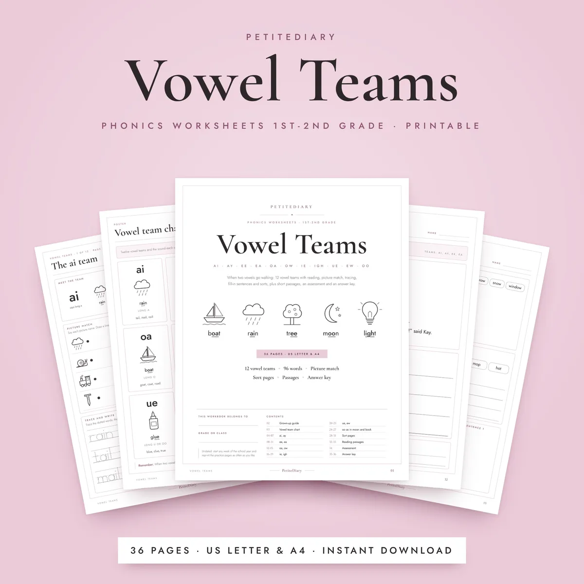 Vowel Teams Worksheets