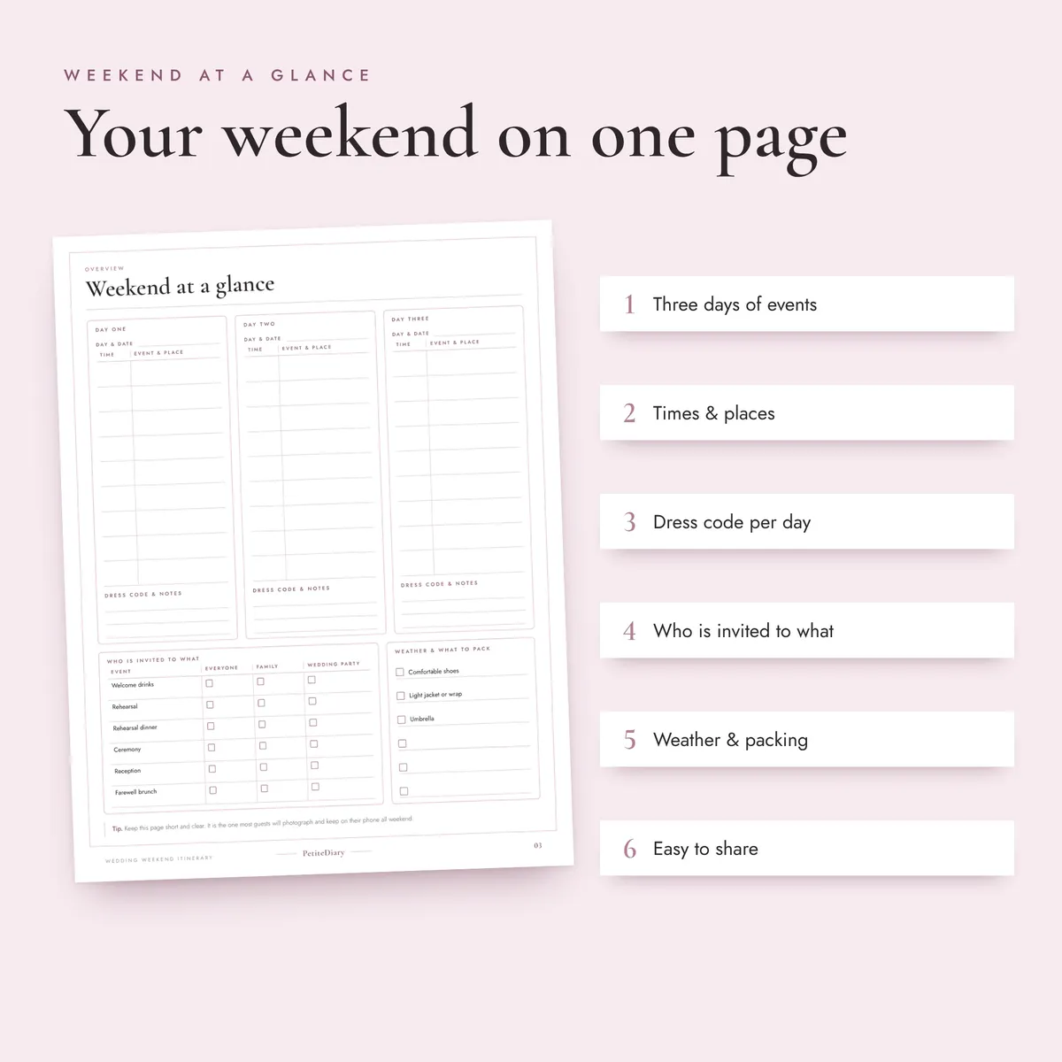 Wedding Itinerary Template, image 3