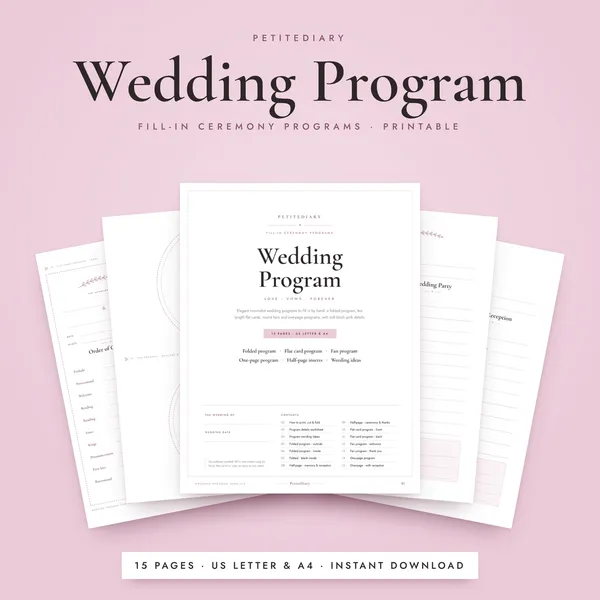 Wedding Program Template