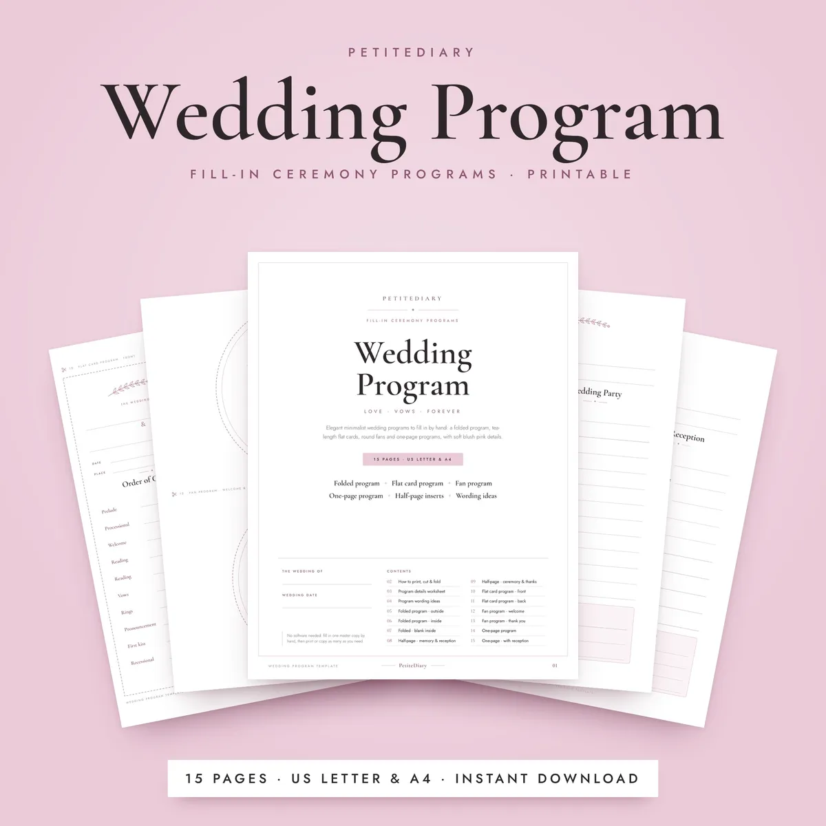 Wedding Program Template
