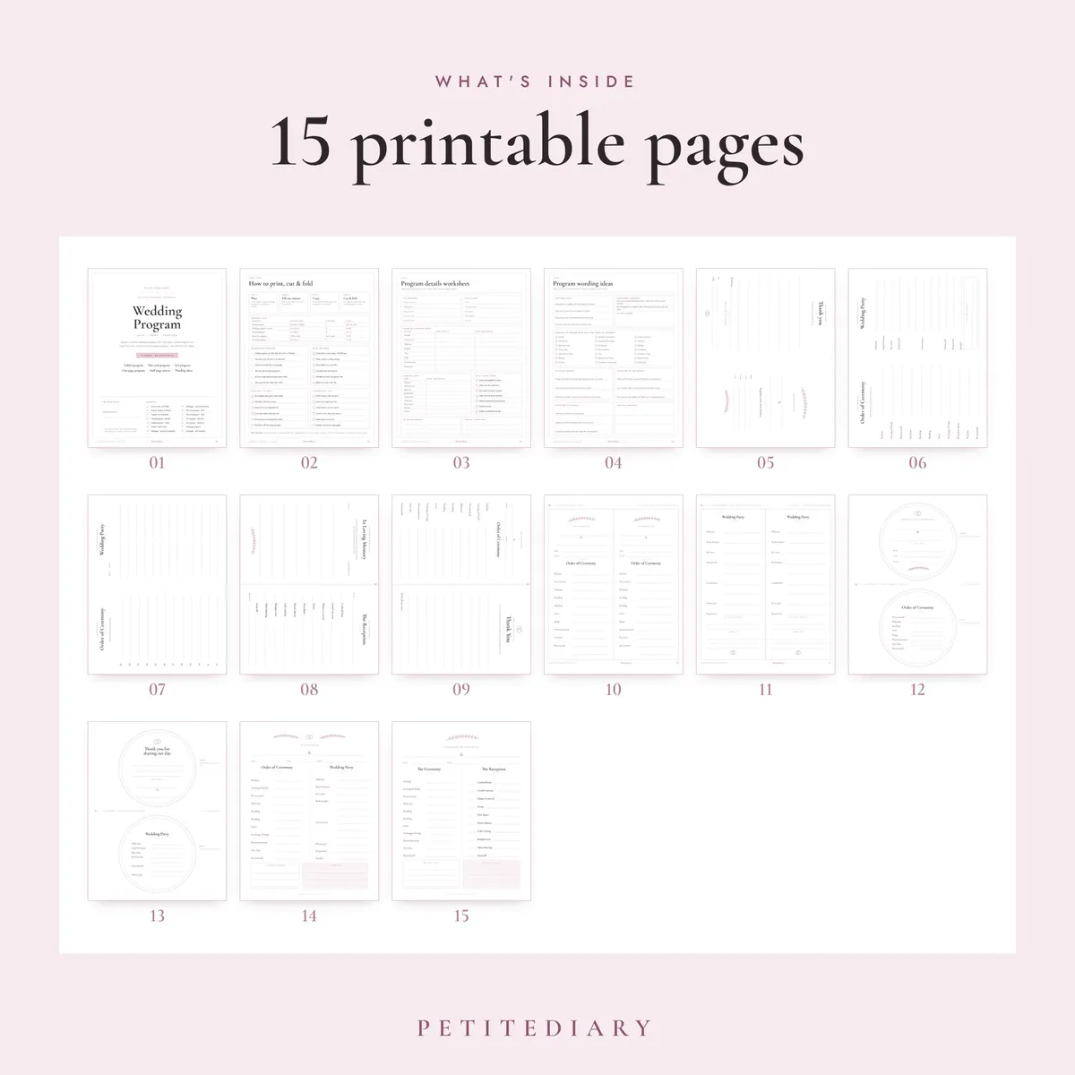 Wedding Program Template, image 2