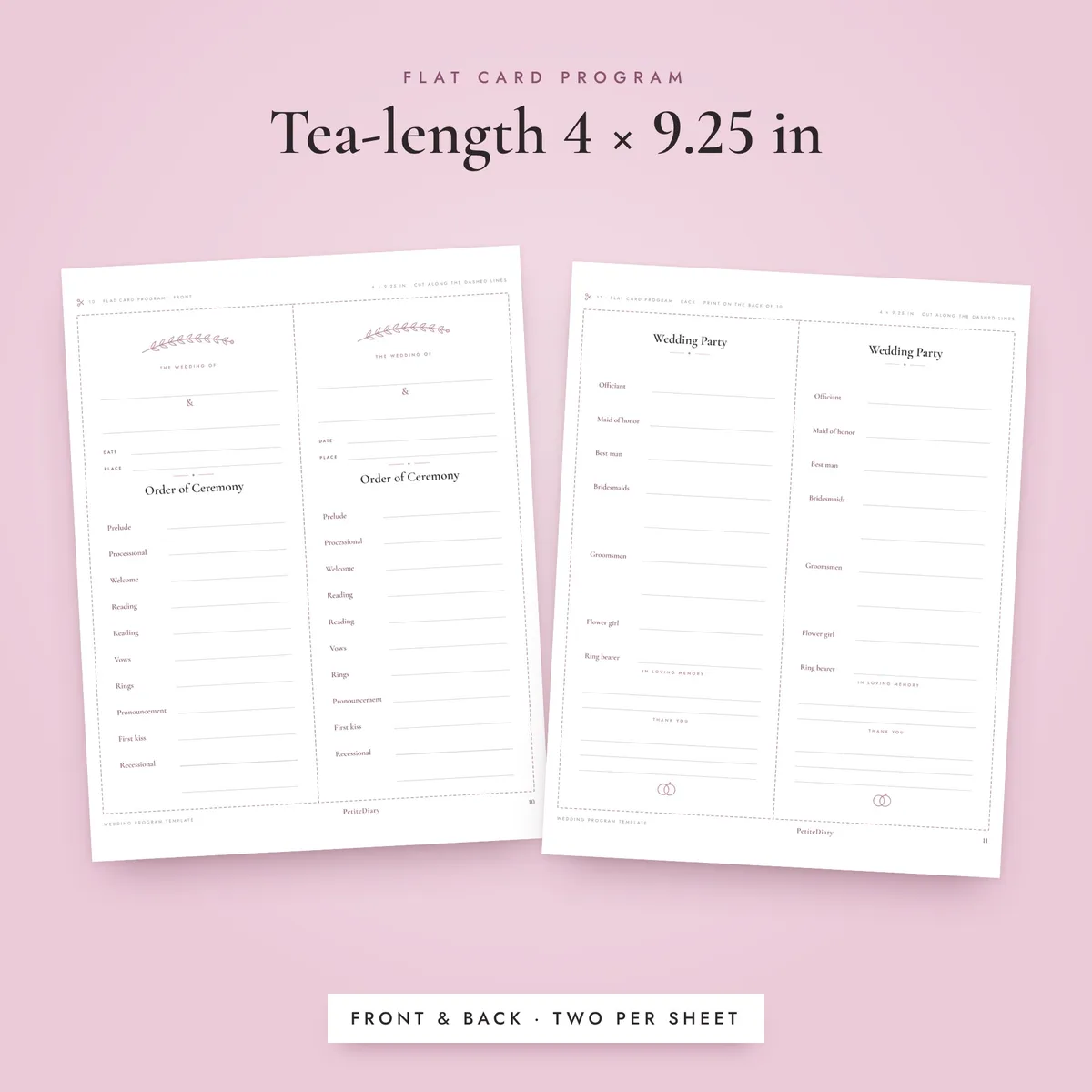 Wedding Program Template, image 4