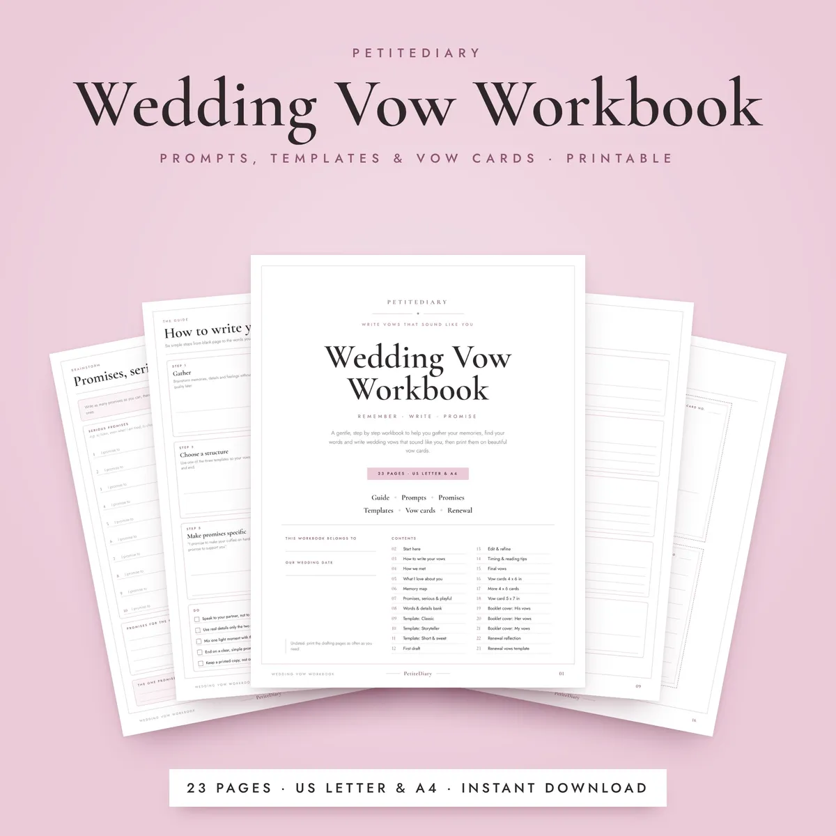 Wedding Vows Workbook