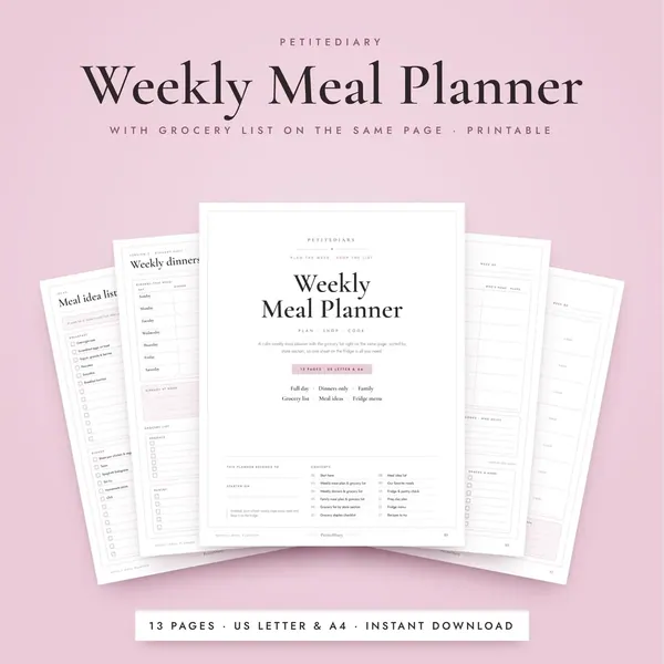 Weekly Meal Planner with Grocery List