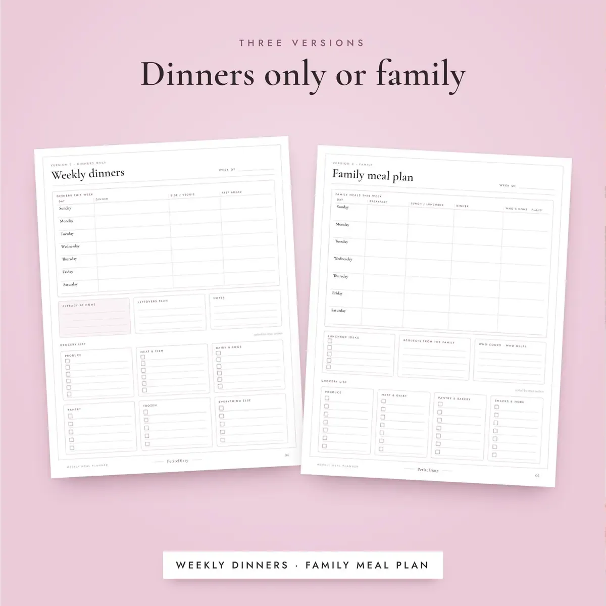 Weekly Meal Planner with Grocery List, image 4