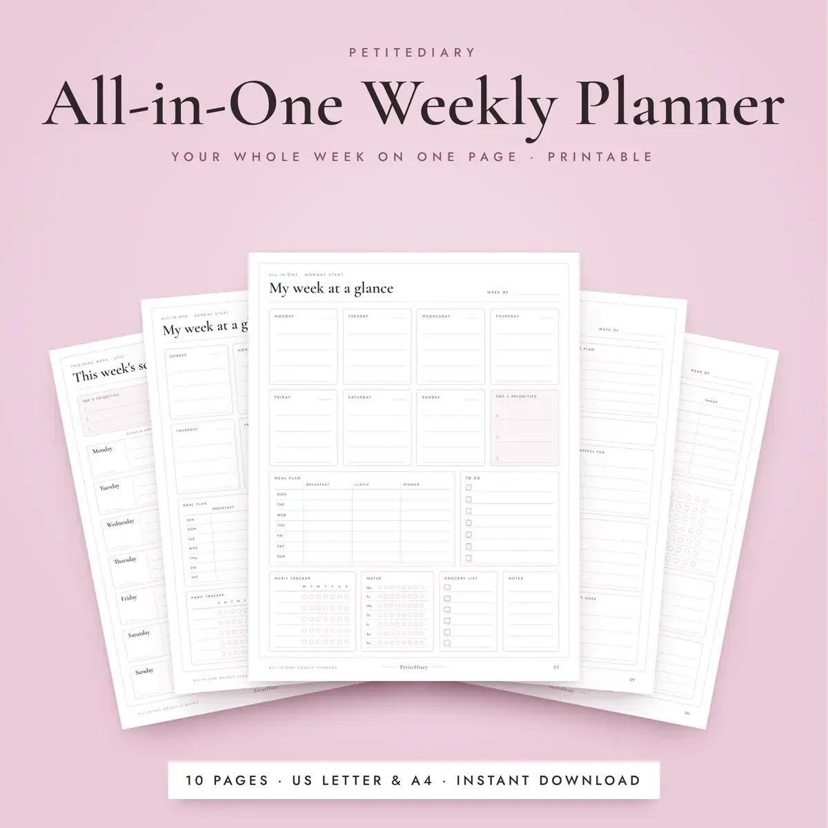 Weekly Planner All in One