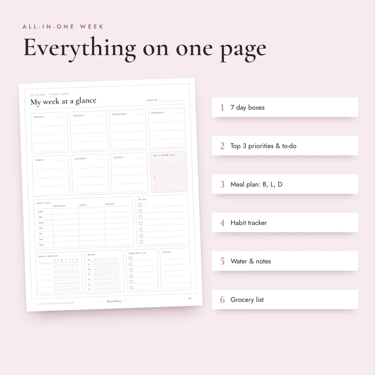 Weekly Planner All in One, image 3