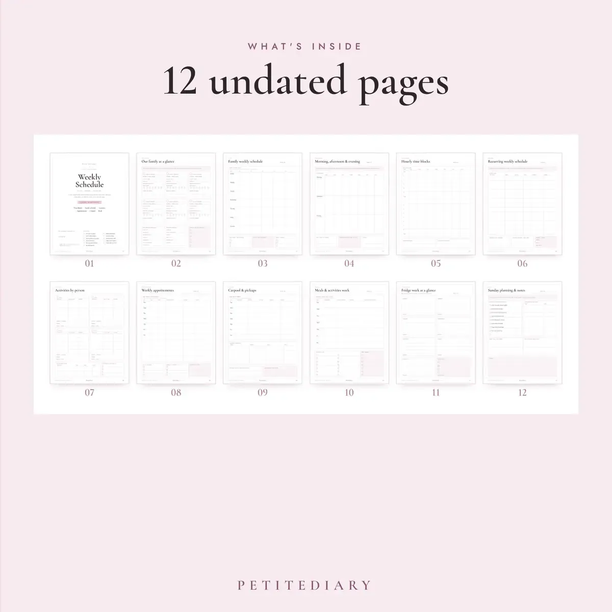 Weekly Schedule Template for Families, image 2
