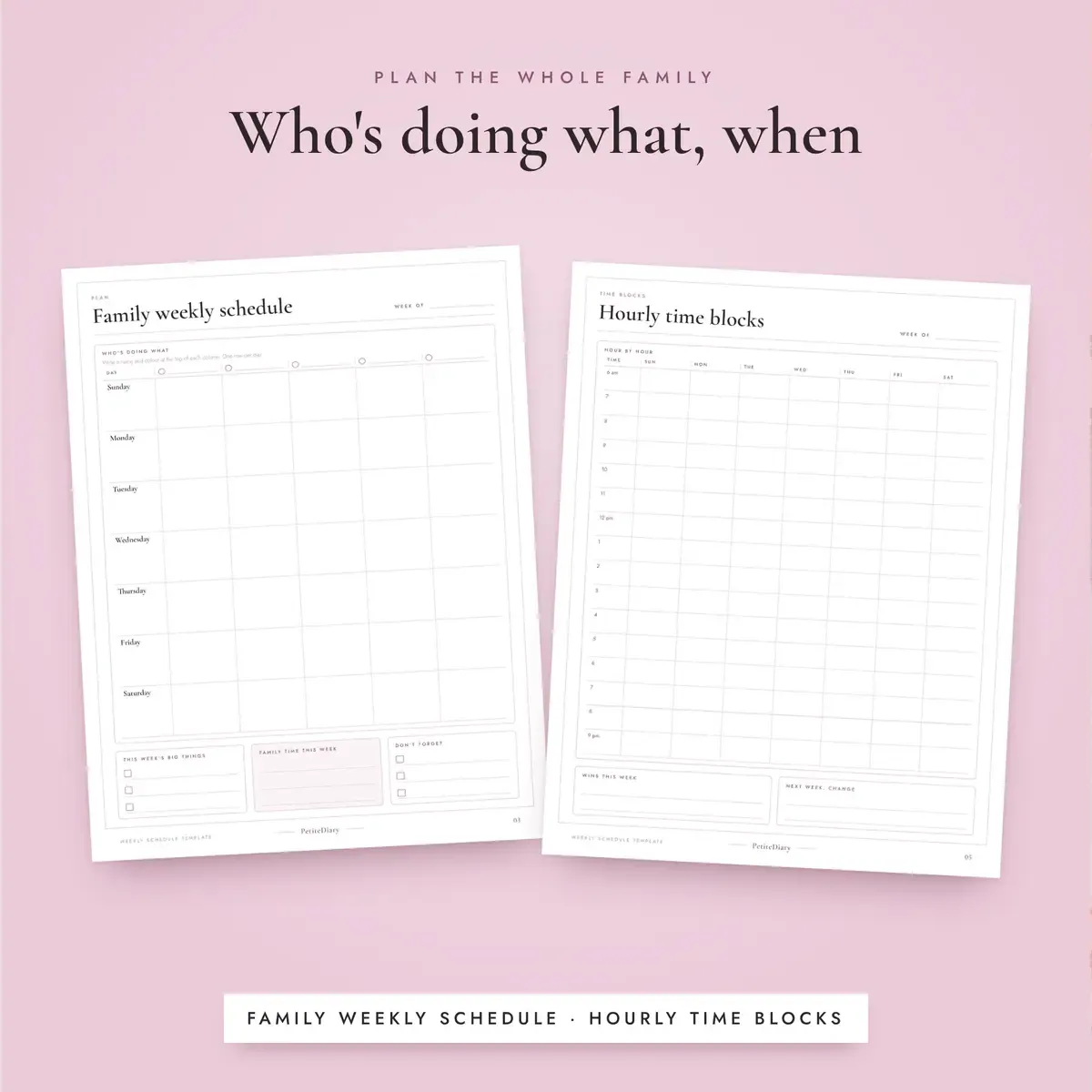 Weekly Schedule Template for Families, image 4
