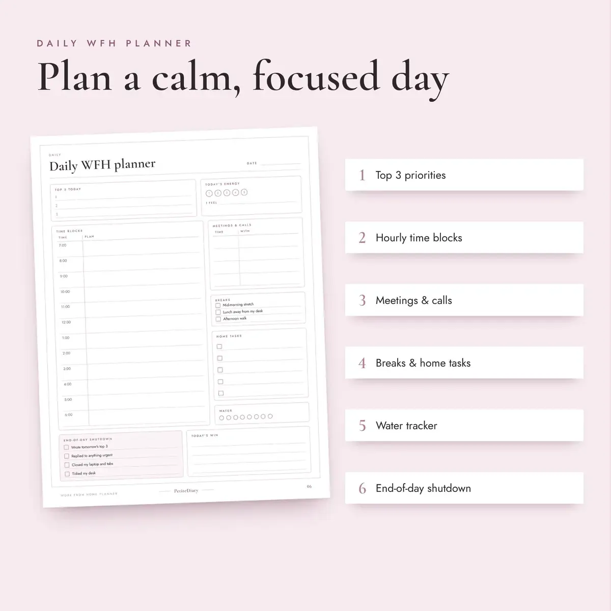 Work From Home Planner for Remote Workers, image 3